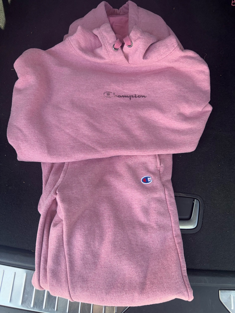 Champion Women Mauve Pink Jogger Sweatsuit Set